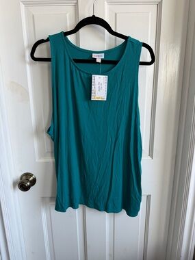 LuLaRoe Teal Scoop Neck Tank